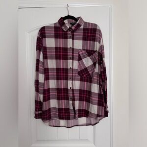 Plaid shirt red/ white